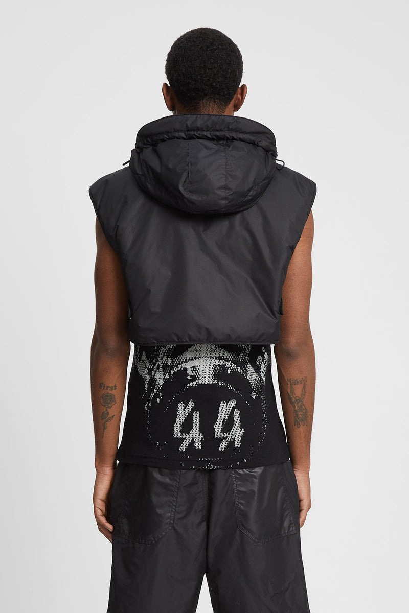 Black hotsell hoodie vest