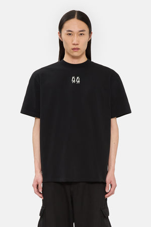 DARKENED SKULL SATIN PATCH TEE